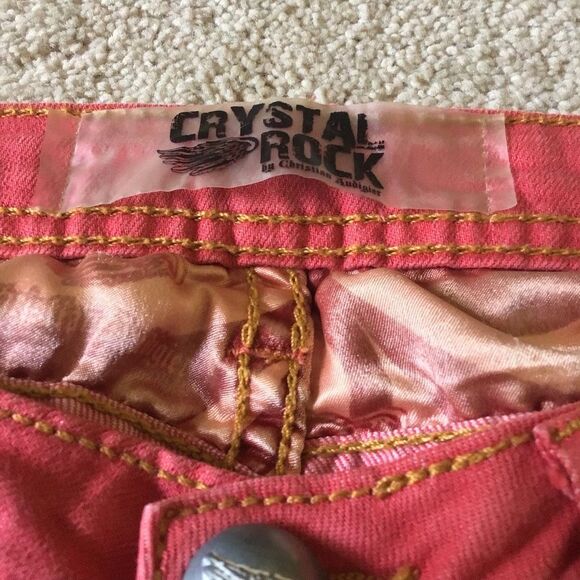Vtg. Y2k CRYSTAL ROCK by Christian Audigier Denim Jeans Embroidery size 31 - Picture 7 of 10